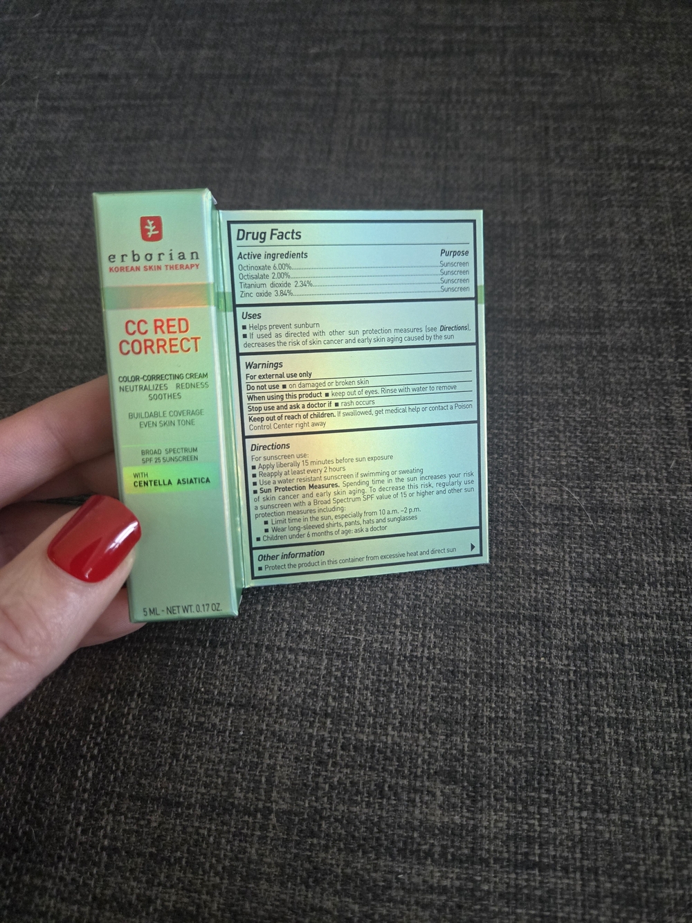 Erborian CC Red Correct Color-Correcting Cream